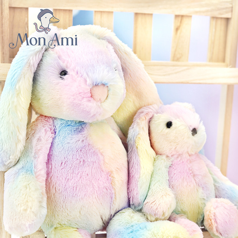 美国monami莫奈美兔子玩偶彩虹兔毛绒玩具公仔娃娃送礼年货节礼物,玩具/童车/益智/积木/模型,毛绒/玩偶/公仔/布艺类玩具,淘宝优惠券,粉丝福利购,淘宝优惠卷
