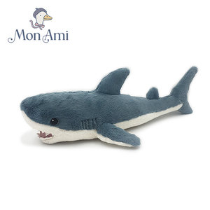 美国monami莫奈美鲨鱼伯尼毛绒玩具安抚宝宝抱枕玩偶圣诞节礼物
