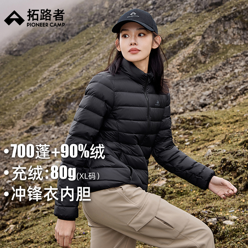 新型轻盈面料，防风拒水防寒，高密不钻绒