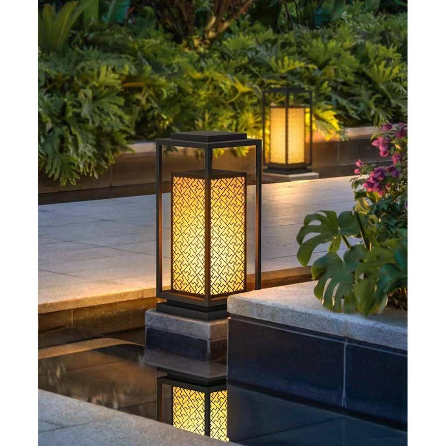 太阳能草坪灯新中式户外灯庭院灯防水样板房楼盘氛围灯别墅景观灯