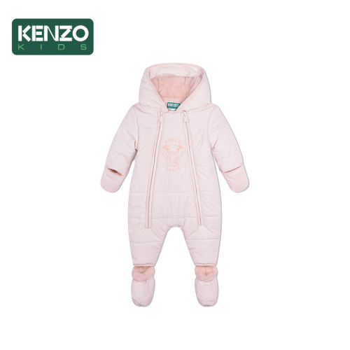 【断码特惠】KENZO KIDS童装婴幼儿摇粒绒加厚连帽连体衣K60459