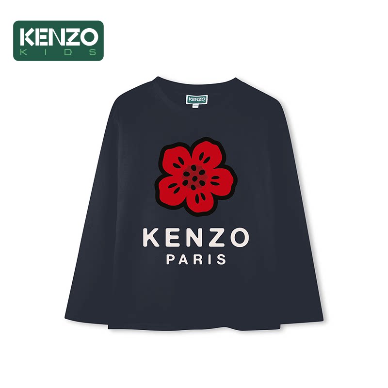 【断码特惠】KENZO KIDS童装儿童休闲海棠花长袖T恤K61482