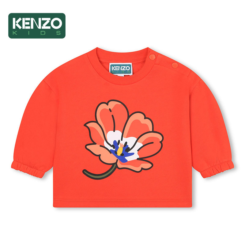 KENZO KIDS童装小童春秋圆领休闲拉绒套头衫K05502