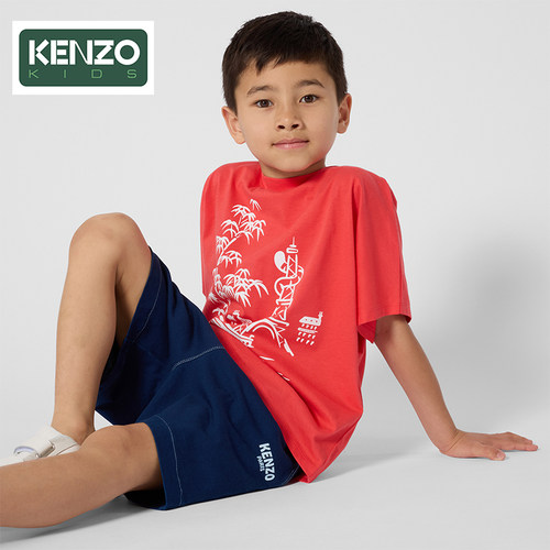 【季末特惠】 KENZO KIDS童装儿童休闲印花短袖T恤K61727
