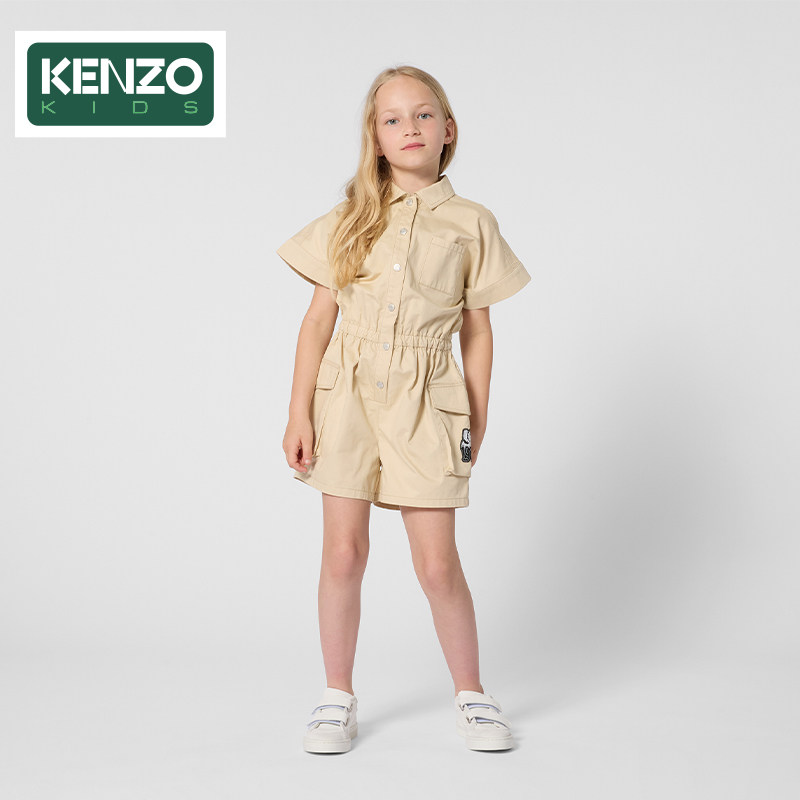 【季末特惠】KENZO KIDS童装女童春夏休闲工装连体裤K61751