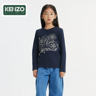 KIDS童装 2025秋冬新品 KENZO T恤K61368 儿童休闲印花长袖