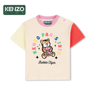 婴幼儿拼色印花短袖 KIDS童装 KENZO T恤K61815 2026春夏新品