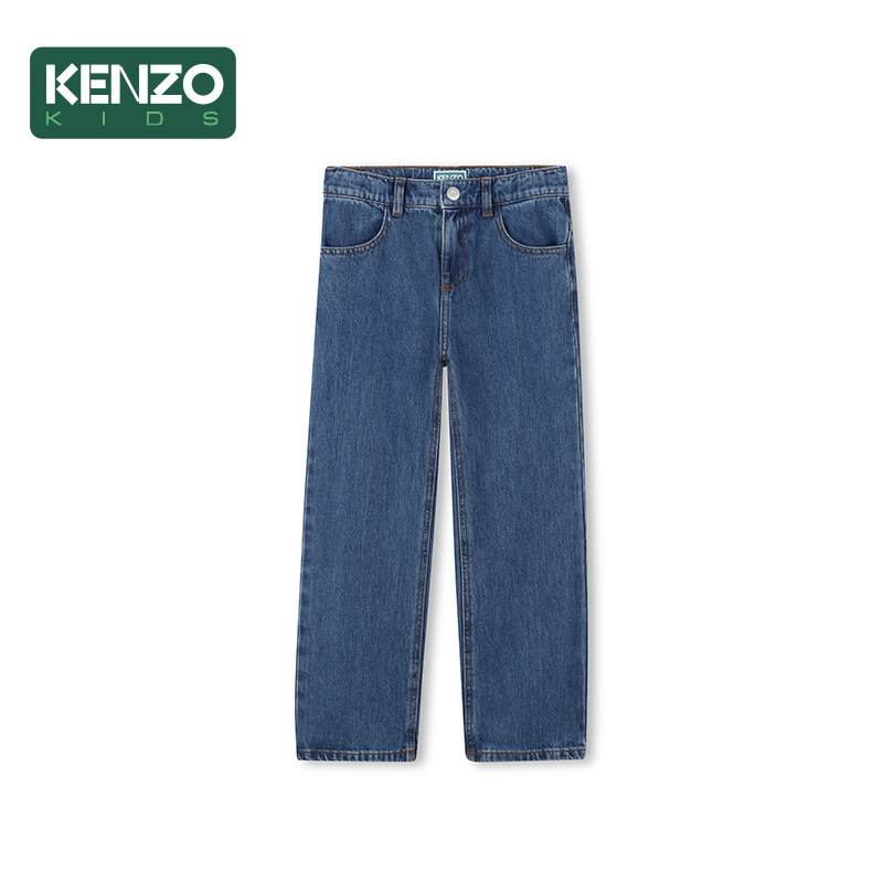 【季末特惠】KENZO KIDS童装儿童休闲直筒牛仔长裤K61405图片