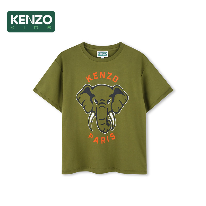 【2025秋冬新品】KENZO KIDS童装儿童大象图案短袖针织T恤K61446