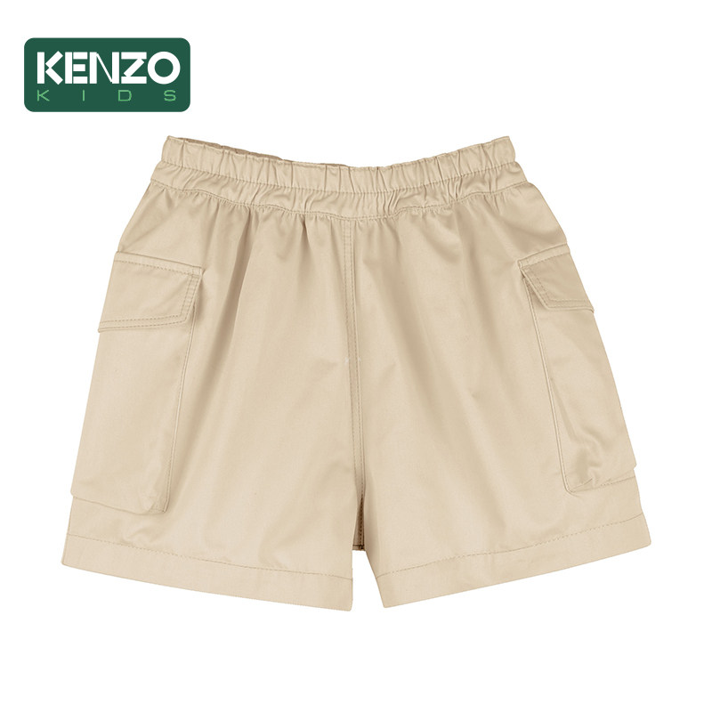 【季末特惠】 KENZO KIDS童装儿童休闲卡其刺绣短裤K61752