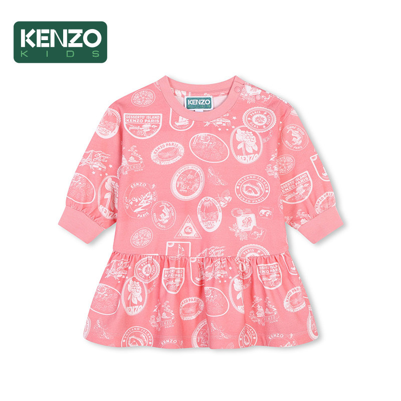 【季末特惠】 KENZO KIDS童装婴童休闲印花连衣裙K60481