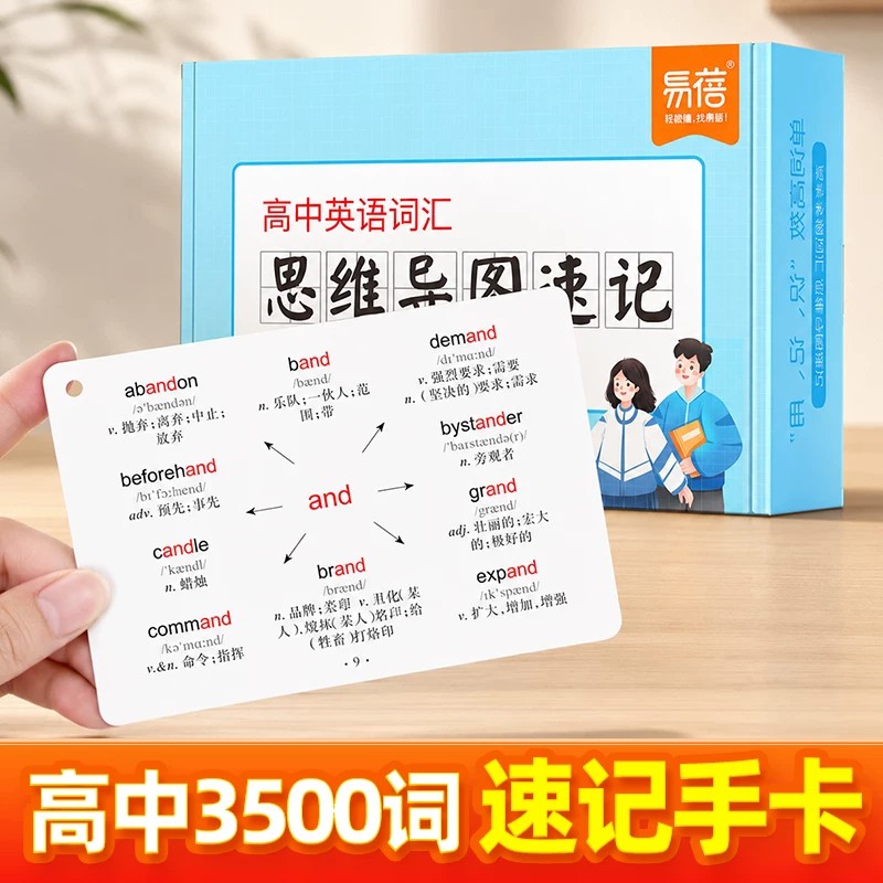 易蓓高中英语高频词汇速记手卡图片