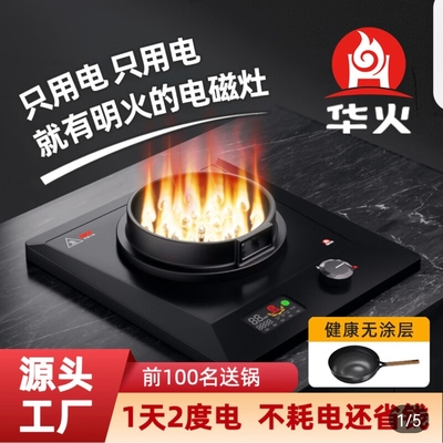 华火电燃灶电生明火大功率台嵌