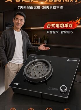 燚龙台式电磁炉电火灶电焰灶插电生明火灶家用节能聚能等离子灶