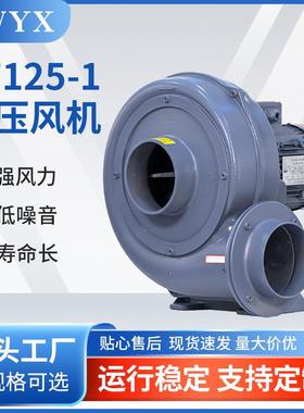 PF125-1中压风机直叶式鼓风机0.75kw通风循环大风量低噪音风机