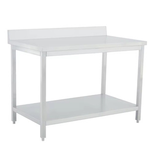 组装式商用不锈钢工作台厨房工作台后方方腿双层食物准备台