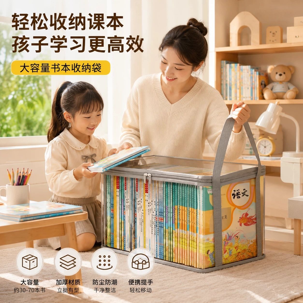 学生宿舍初高中试卷书本收纳箱