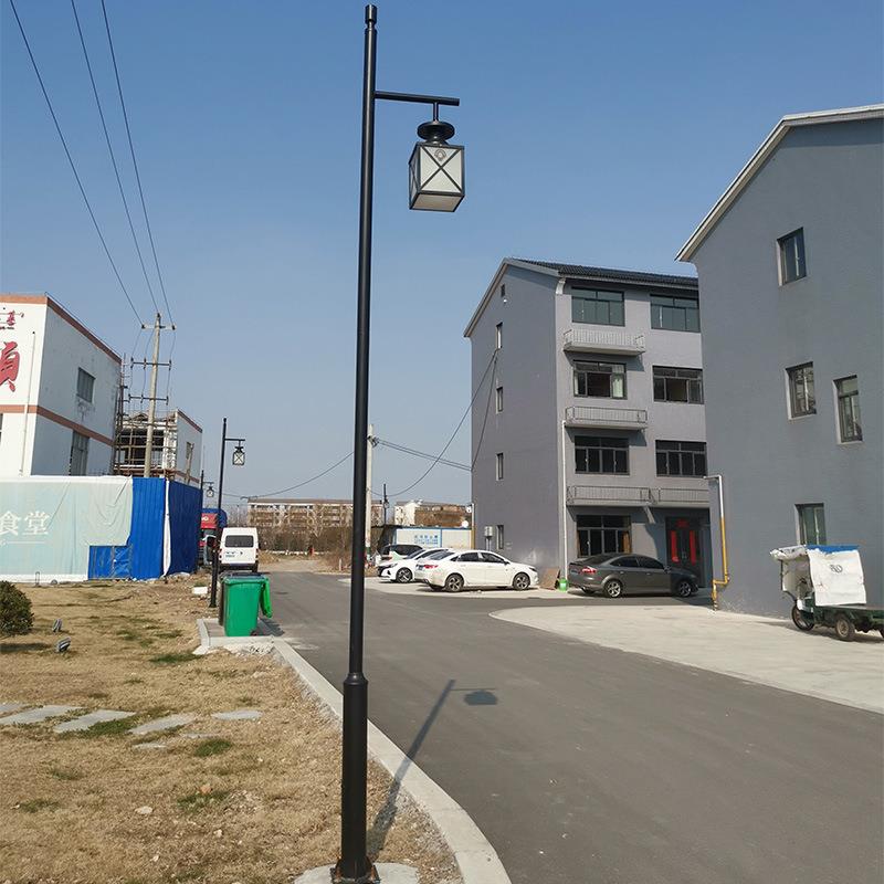 中式仿古太阳能灯户外庭院灯3m灯笼庭院灯高灯杆花园别墅路灯