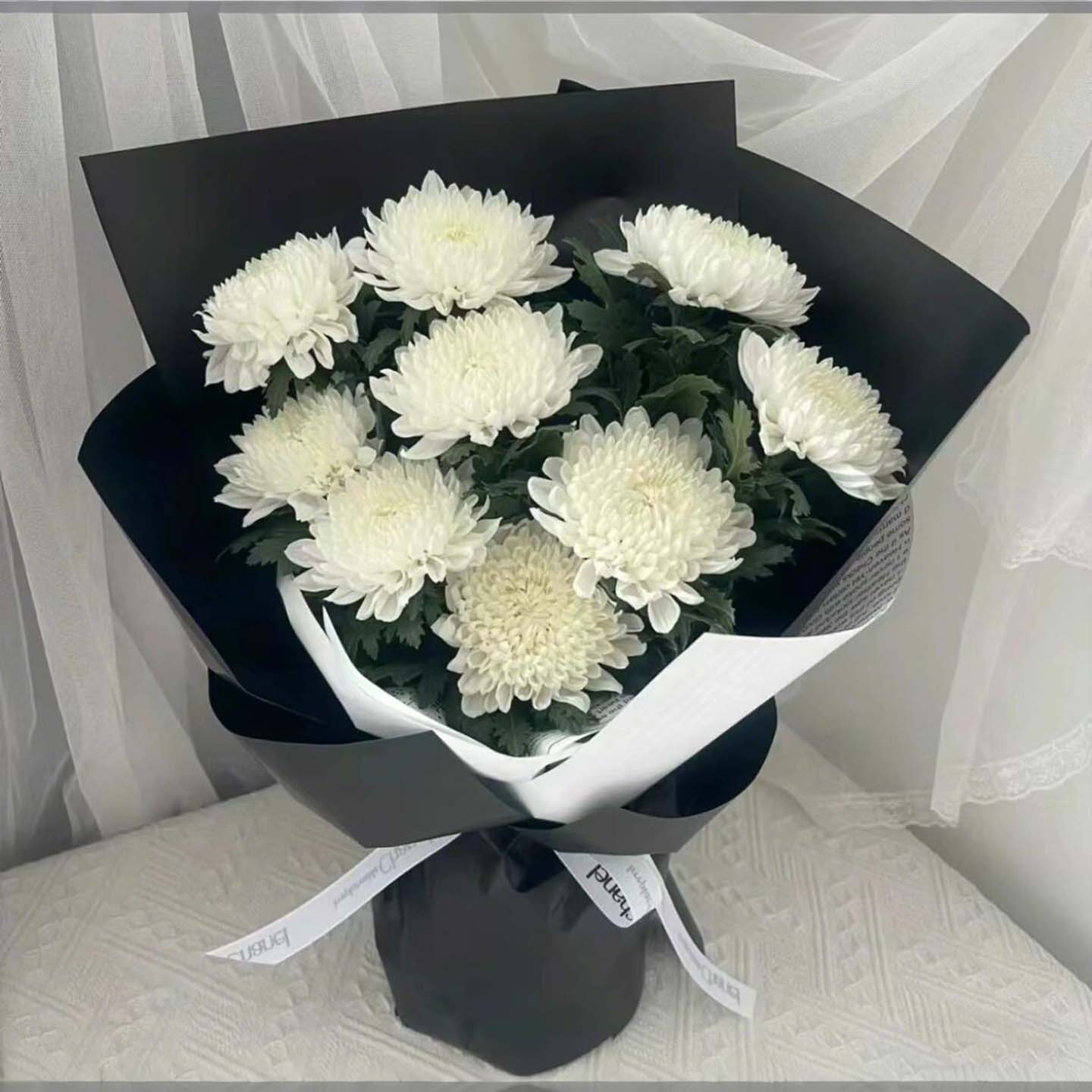 【全国小时达】黄白菊花鲜花花束