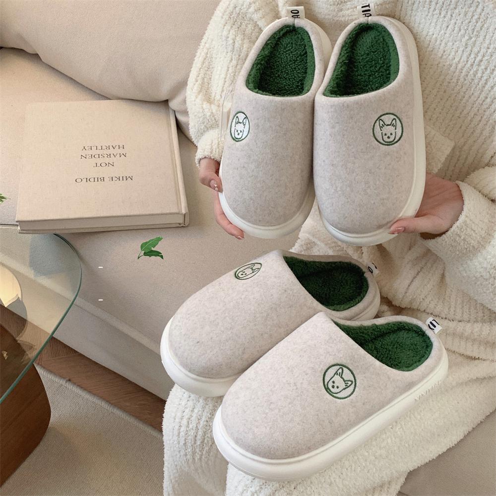 棉拖鞋女防滑保暖加绒秋冬季防滑