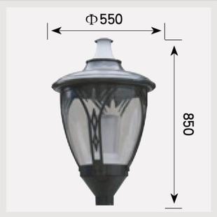 庭院灯头中式小区路灯led草坪景观灯户外3米灯头花园照明高杆灯罩