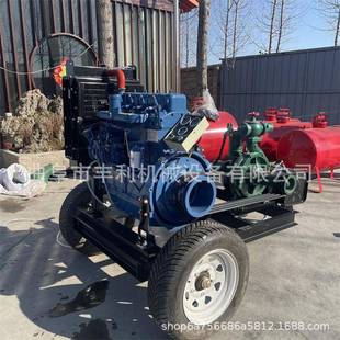 农用灌溉四缸高压泵工地排水防汛排涝12寸抽水机农村浇地水泵