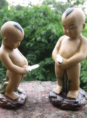 景观盆景鱼塘假山装饰品流水尿儿童配件庭院景观装饰配件吸水石水