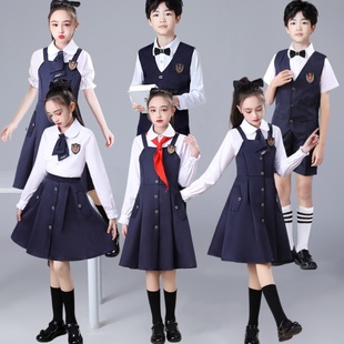 中小学合唱朗诵集体演出主持礼服红歌唱比赛儿童毕业运动会开幕式