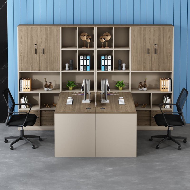 财务办公桌子办公室会计办公桌双人位面对面对桌员工电脑桌椅组合