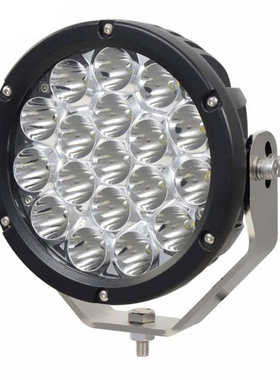 90W瓦黑色高亮圆形LED前照灯 工程用作业灯铝合金外壳大灯