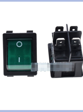 台湾荣丰RONGFENG四脚绿色开关16A250V二档船形开关RF-1004认证