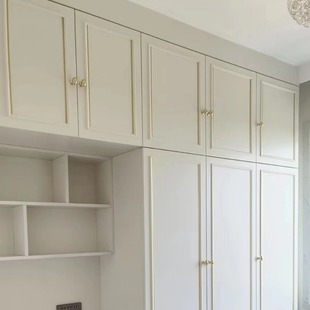 全屋衣柜门混油烤漆门法式 轻奢极简免拉手餐边柜门免拉手