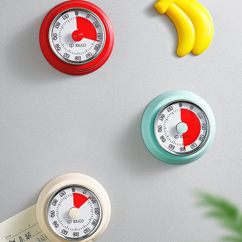 复古厨房计时器机械可视化烹饪定时提醒器学生时间管理闹钟磁吸