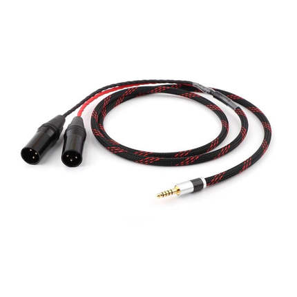 4.4mm转2XLR音频线 pha2a wm1a 1z zx300a 4.4一分二双卡侬平衡线