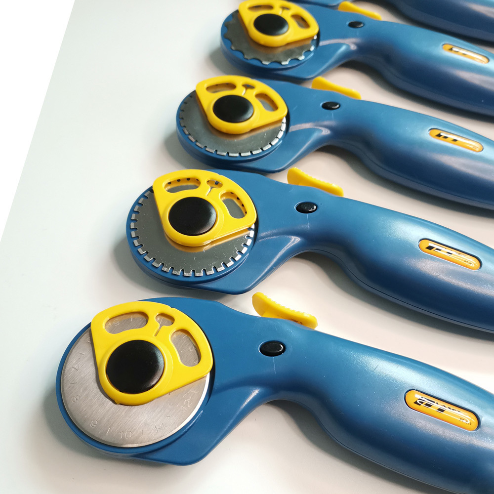 45mm安全锁地毯刀 皮筋切割圆刀FT011滚轮刀 左右手Rotary Roller