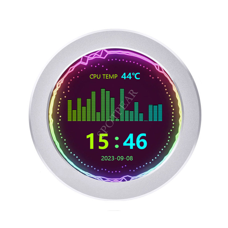 2.8寸USB圆形屏水冷屏 480×480分辨率 带拾音功能 机箱副屏图片