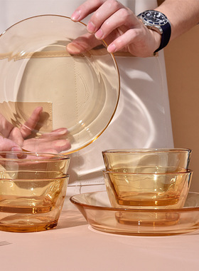 果兹 爱尚拾光餐具套装ASGZ-A04耐热高硼硅玻璃碗碟套装饭碗盘子