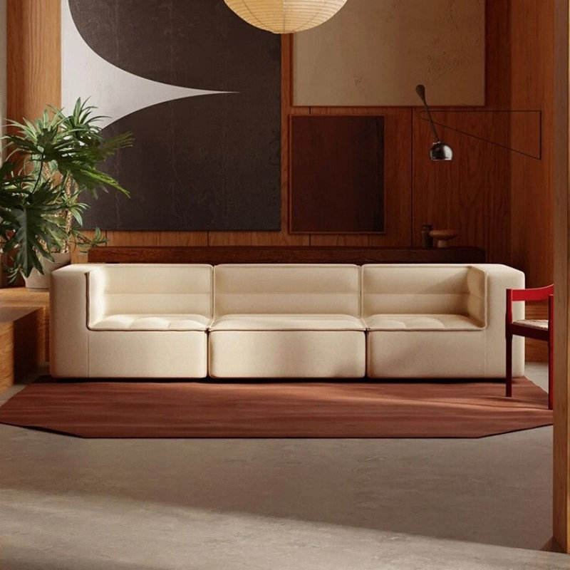北欧客厅模块沙发意式极简小户型自由组合设计师别墅会所布艺沙发