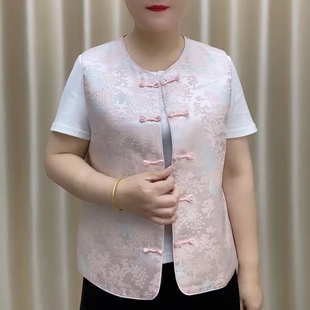 2025秋季新中式国风马甲上衣盘扣唐装马夹背心女外搭无袖坎肩外套