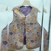 2026春季 马甲背心女 别致轻国风上衣今年流行金线织锦缎提花新中式