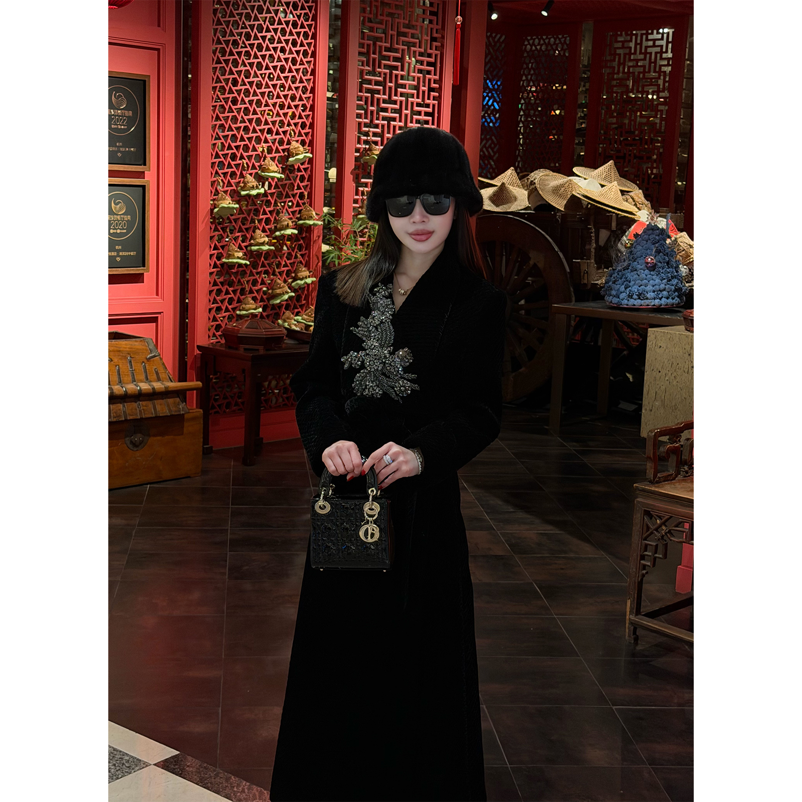 刘熊熊中式东方美学长风衣外套