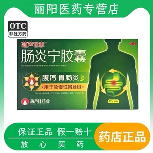 葫芦世家 0.3g*48粒/盒 肠炎宁胶囊 腹泻 胃肠炎 小儿消化不良