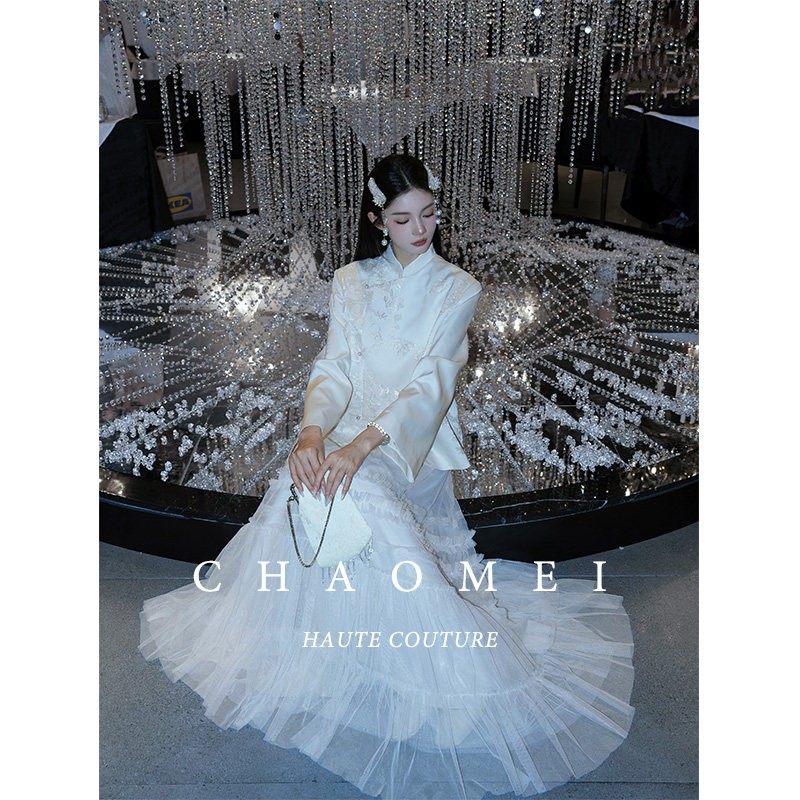 冯（CHAOMEI【素月吟】秋季新品新中式刺绣立领外套+半身裙套装女,女装/女士精品,汉服套装,淘宝优惠券,粉丝福利购,淘宝优惠卷