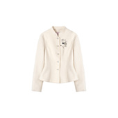 双面呢定位刺绣100绵羊毛外套 新中式 霜花序 年终特惠