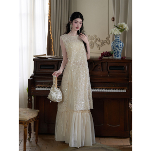 月光恋人 法式 夏季 MOPASSANT 半身裙套装 27上新 蕾丝刺绣罩衫