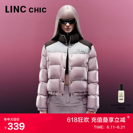 LINC金羽杰短款轻薄羽绒服秋冬超轻机能骑行面包羽绒服保暖外套
