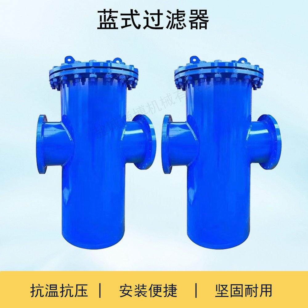 提篮滤网蓝式过滤器滤芯过滤器DN200吊环快开提篮式过滤器