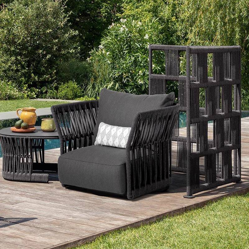 户外防水沙发组合室外庭院花园休闲酒店阳台客厅单人防晒藤编藤椅