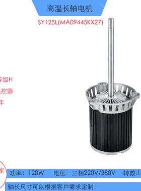 SY125L(KX27)长轴高温马达耐180度纯铜线单相220V高温电机定制特