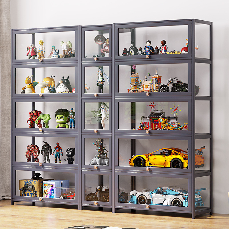 手办展示柜盲盒收纳展示架亚克力透明摆柜泡泡玛特娃娃收纳柜